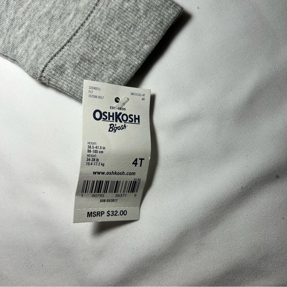 OshKosh B'Gosh Girls‎ Full Zip Logo Hoodie Size 4T